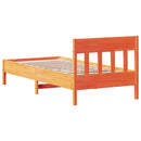 sengeramme uden madras 90x190 cm massivt fyrretræ gyldenbrun