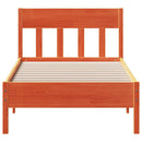 sengeramme uden madras 75x190 cm massivt fyrretræ gyldenbrun