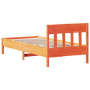 sengeramme uden madras 75x190 cm massivt fyrretræ gyldenbrun