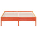 sengeramme uden madras 160x200 cm massivt fyrretræ gyldenbrun