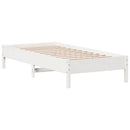 sengeramme uden madras 90x200 cm massivt fyrretræ hvid
