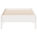 sengeramme uden madras 90x200 cm massivt fyrretræ hvid
