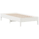 sengeramme uden madras 90x200 cm massivt fyrretræ hvid