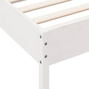 sengeramme uden madras 90x200 cm massivt fyrretræ hvid