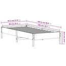 sengeramme uden madras 90x200 cm massivt fyrretræ hvid