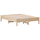 sengeramme uden madras 120x190 cm massivt fyrretræ