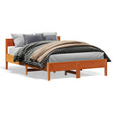 sengeramme uden madras 140x200 cm massivt fyr gyldenbrun