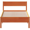 sengeramme uden madras 100x200 cm massivt fyrretræ gyldenbrun