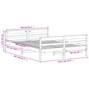 sengeramme uden madras 140x200 cm massivt fyr gyldenbrun