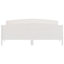 sengeramme uden madras 200x200 cm massivt fyrretræ hvid