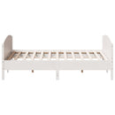 sengeramme uden madras 200x200 cm massivt fyrretræ hvid