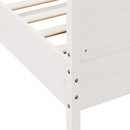 sengeramme uden madras 200x200 cm massivt fyrretræ hvid