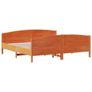 sengeramme uden madras 200x200 cm massivt fyrretræ gyldenbrun