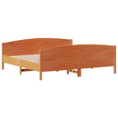 sengeramme uden madras 200x200 cm massivt fyrretræ gyldenbrun