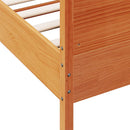sengeramme uden madras 200x200 cm massivt fyrretræ gyldenbrun