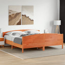 sengeramme uden madras 180x200 cm massivt fyrretræ gyldenbrun