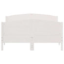 sengeramme uden madras 150x200 cm massivt fyrretræ hvid
