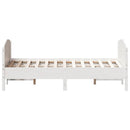 sengeramme uden madras 150x200 cm massivt fyrretræ hvid