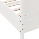 sengeramme uden madras 150x200 cm massivt fyrretræ hvid