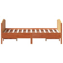 sengeramme uden madras 150x200 cm massivt fyrretræ gyldenbrun