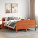 sengeramme uden madras 150x200 cm massivt fyrretræ gyldenbrun