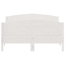 sengeramme uden madras 140x200 cm massivt fyrretræ hvid