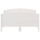 sengeramme uden madras 120x200 cm massivt fyrretræ hvid
