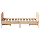 sengeramme uden madras 140x190 cm massivt fyrretræ