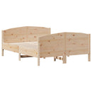 sengeramme uden madras 140x190 cm massivt fyrretræ