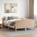 sengeramme uden madras 140x190 cm massivt fyrretræ