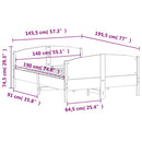 sengeramme uden madras 140x190 cm massivt fyrretræ gyldenbrun