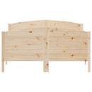 sengeramme uden madras 135x190 cm massivt fyrretræ hvid