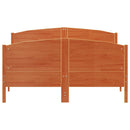 sengeramme uden madras 135x190 cm massivt fyrretræ brun