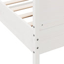 sengeramme uden madras 120x190 cm massivt fyrretræ hvid