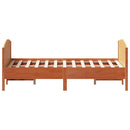 sengeramme uden madras 120x190 cm massivt fyrretræ gyldenbrun