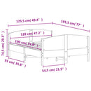 sengeramme uden madras 120x190 cm massivt fyrretræ gyldenbrun