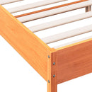 sengeramme uden madras 200x200 cm massivt fyrretræ gyldenbrun