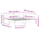 sengeramme uden madras 200x200 cm massivt fyrretræ gyldenbrun