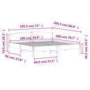 sengeramme uden madras 180x200 cm massivt fyrretræ
