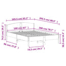 sengeramme uden madras 160x200 cm massivt fyrretræ hvid