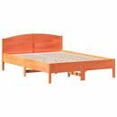 sengeramme uden madras 160x200 cm massivt fyrretræ gyldenbrun