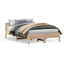sengeramme uden madras 150x200 cm massivt fyrretræ