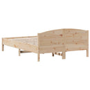 sengeramme uden madras 150x200 cm massivt fyrretræ