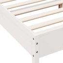 sengeramme uden madras 150x200 cm massivt fyrretræ hvid