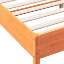 sengeramme uden madras 150x200 cm massivt fyrretræ gyldenbrun