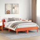 sengeramme uden madras 150x200 cm massivt fyrretræ gyldenbrun