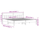 sengeramme uden madras 200x200 cm massivt fyrretræ