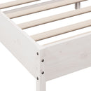 sengeramme uden madras 200x200 cm massivt fyrretræ hvid