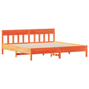 sengeramme uden madras 200x200 cm massivt fyrretræ gyldenbrun