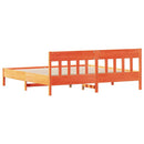 sengeramme uden madras 200x200 cm massivt fyrretræ gyldenbrun
